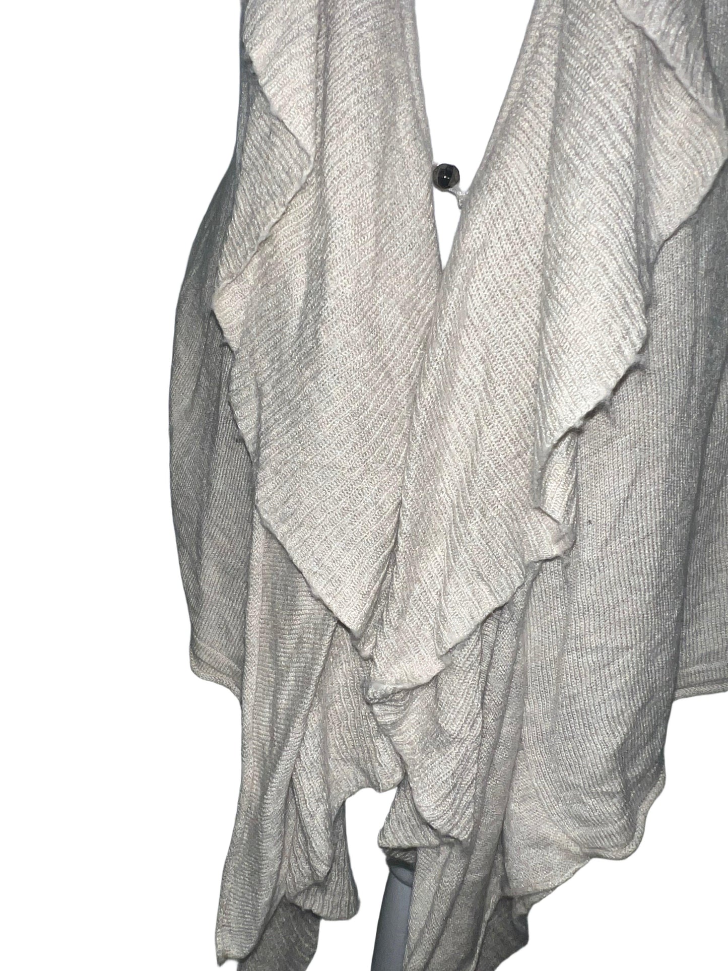 Beige Sleeveless Cardigan