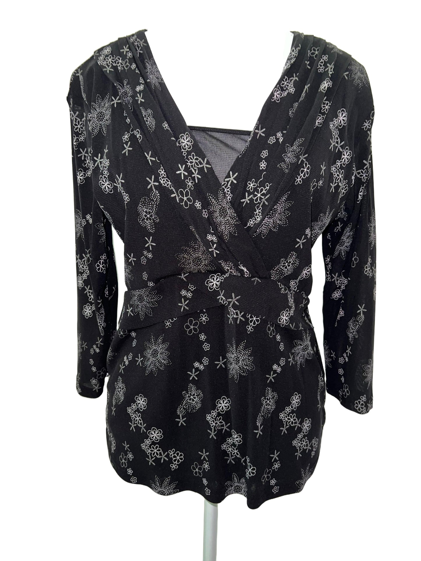 Black & White Floral Top