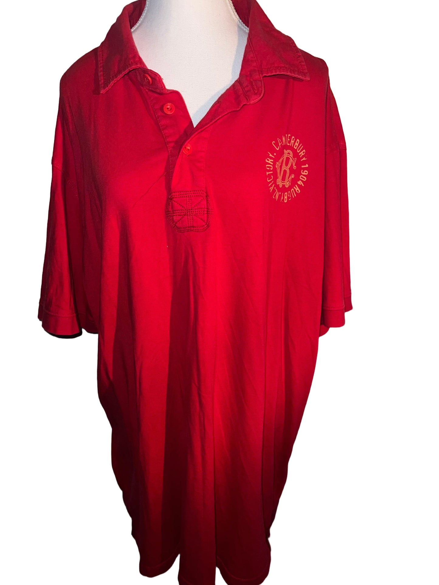 Red Graphic Collared shirt