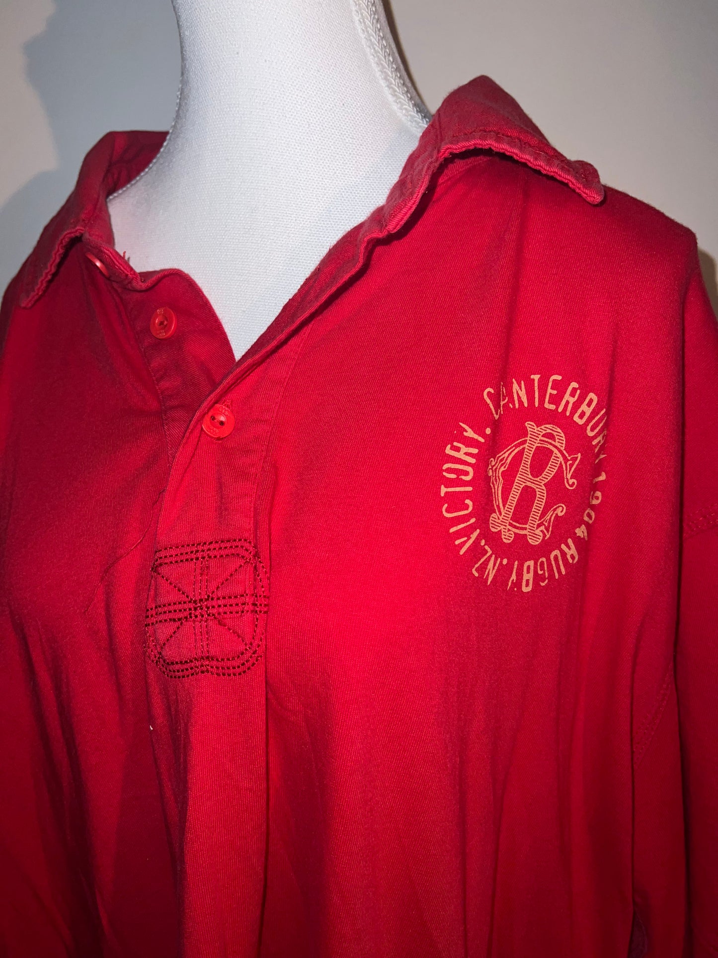 Red Graphic Collared shirt
