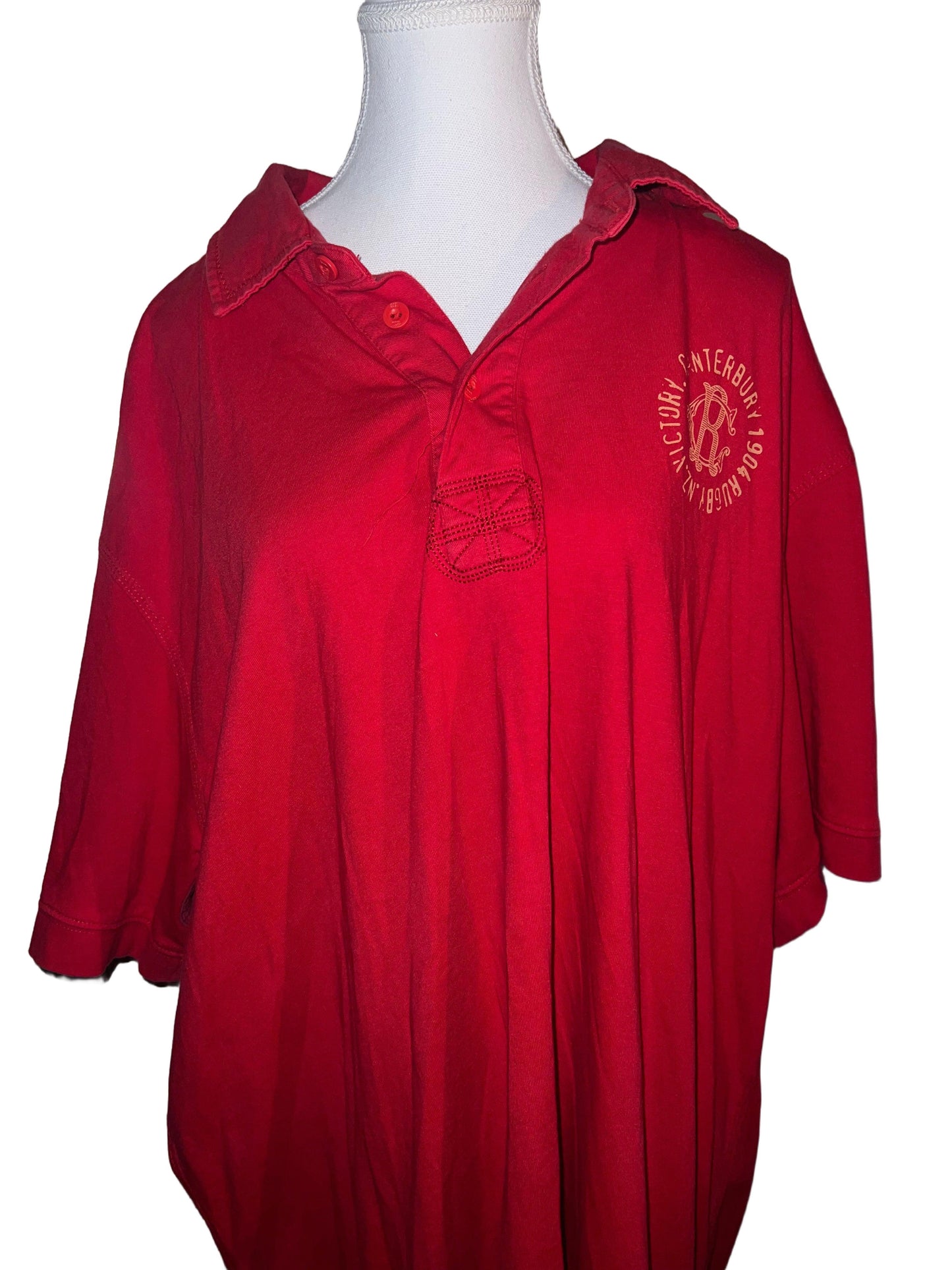 Red Graphic Collared shirt