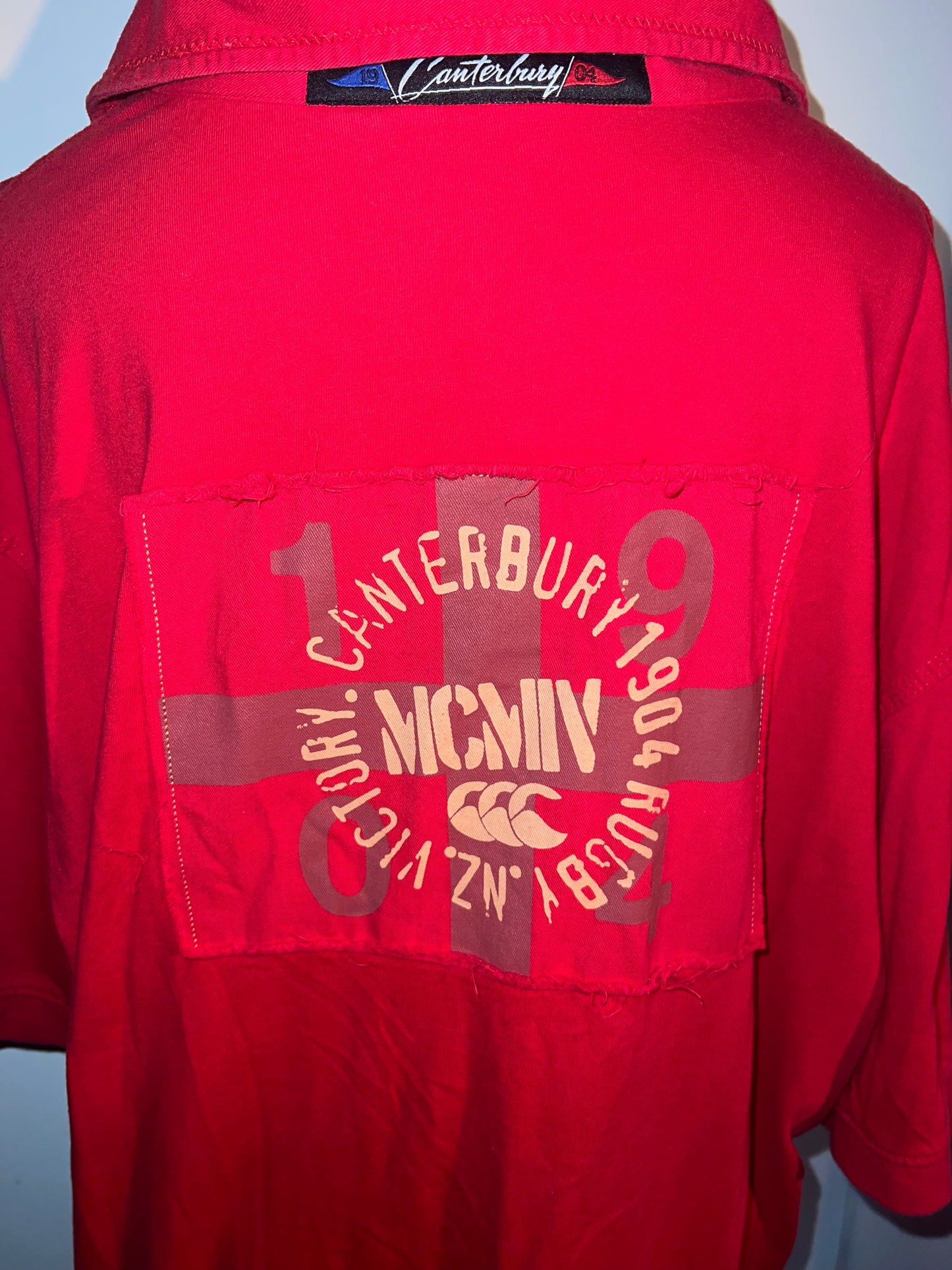 Red Graphic Collared shirt