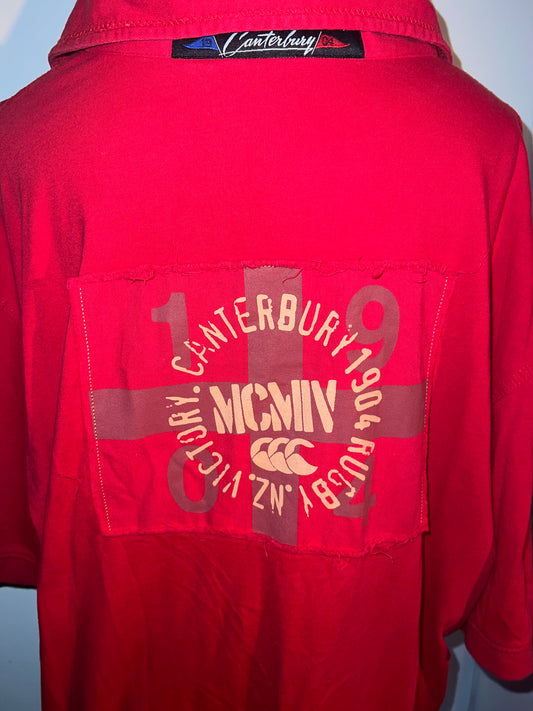Red Graphic Collared shirt