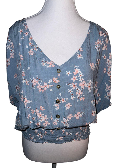 Floral scrunch top