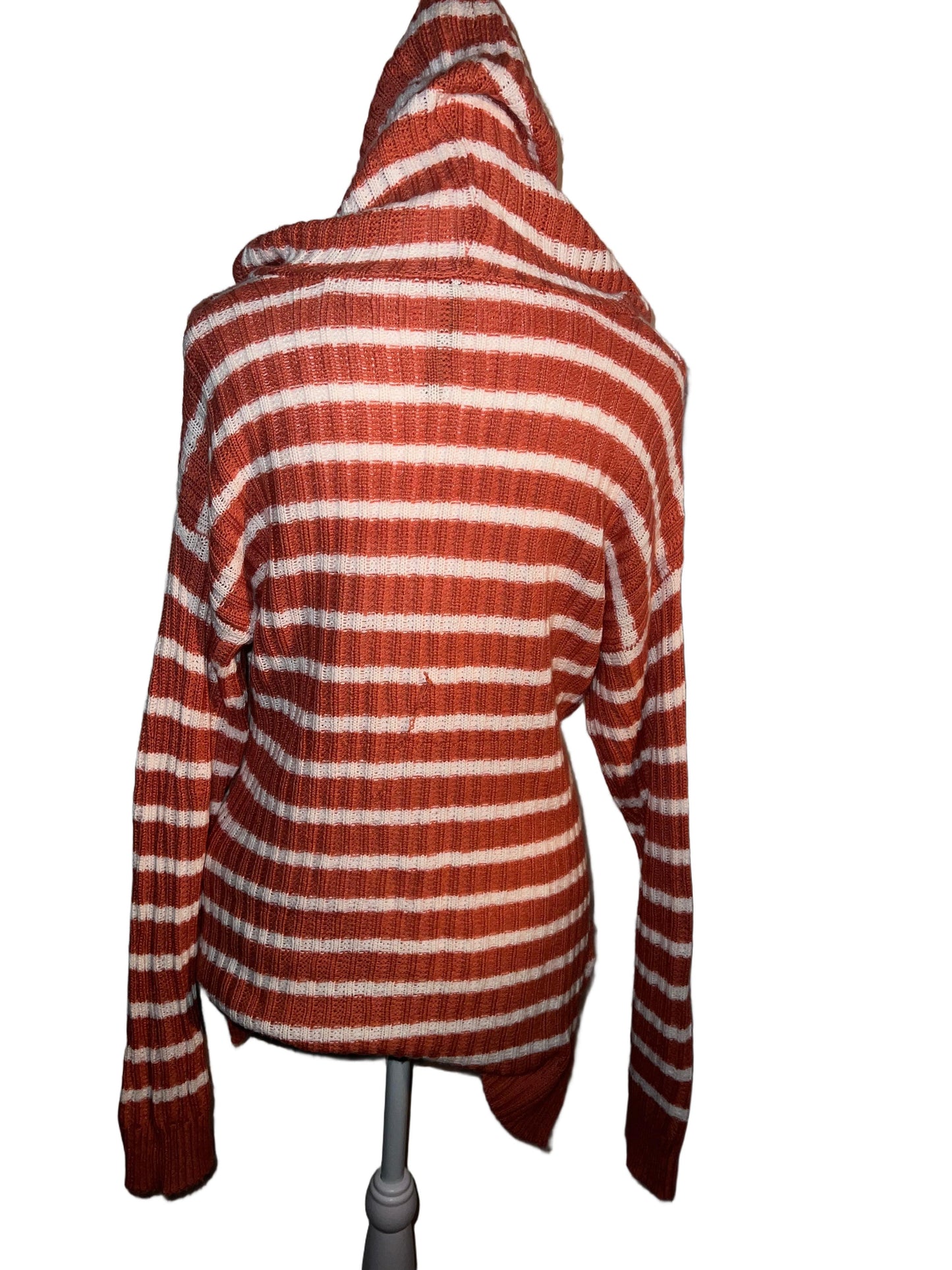 Coral Striped Hoodie