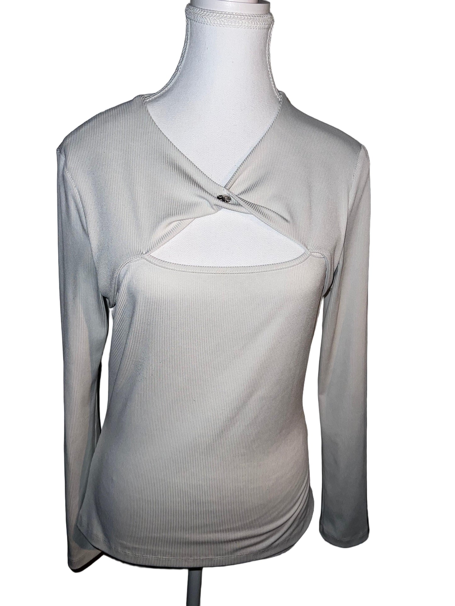 Cross-front long sleeve top