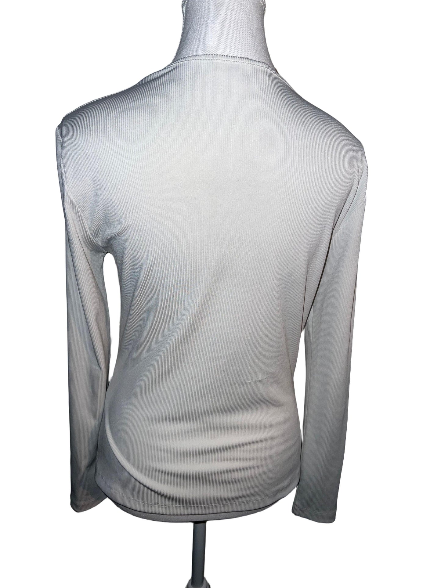 Cross-front long sleeve top