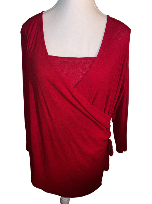 Side-tie long sleeve top