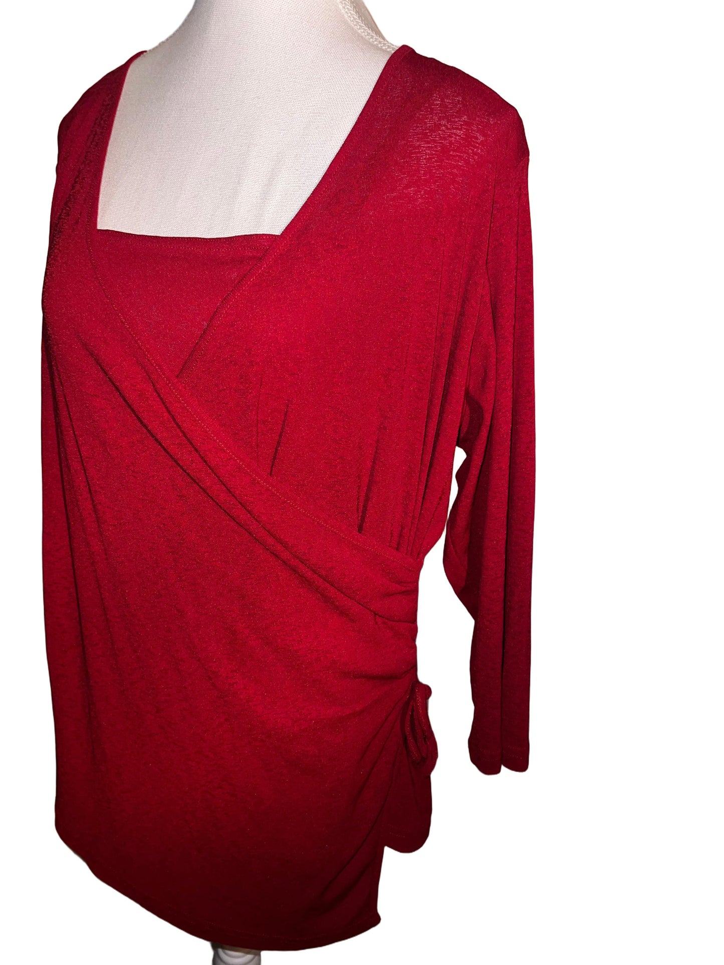 Side-tie long sleeve top