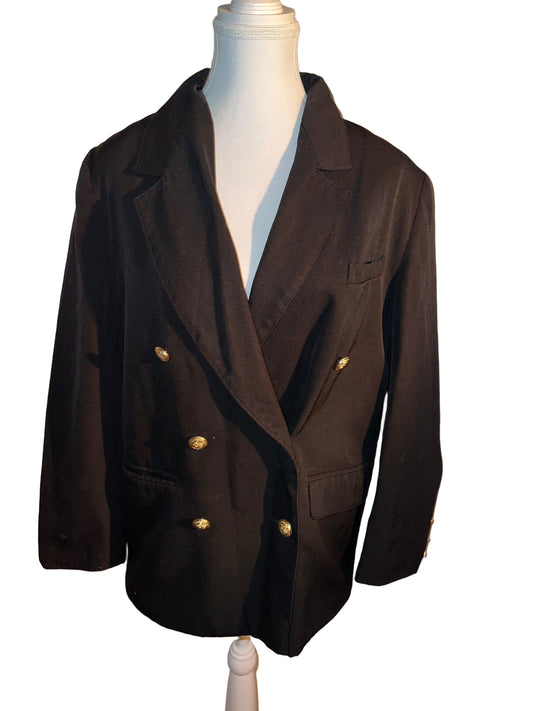 Black Blazer with Gold Buttons