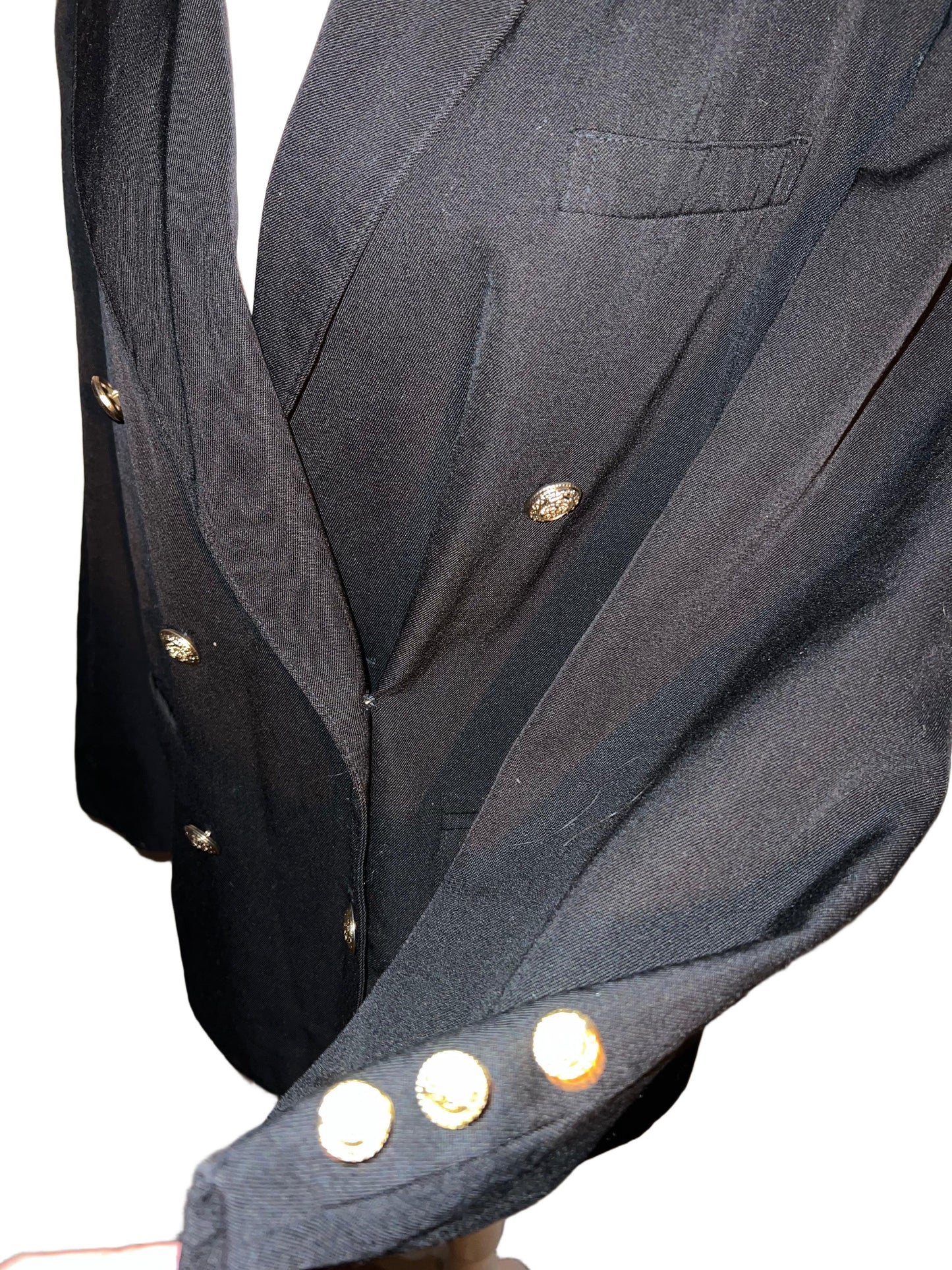 Black Blazer with Gold Buttons