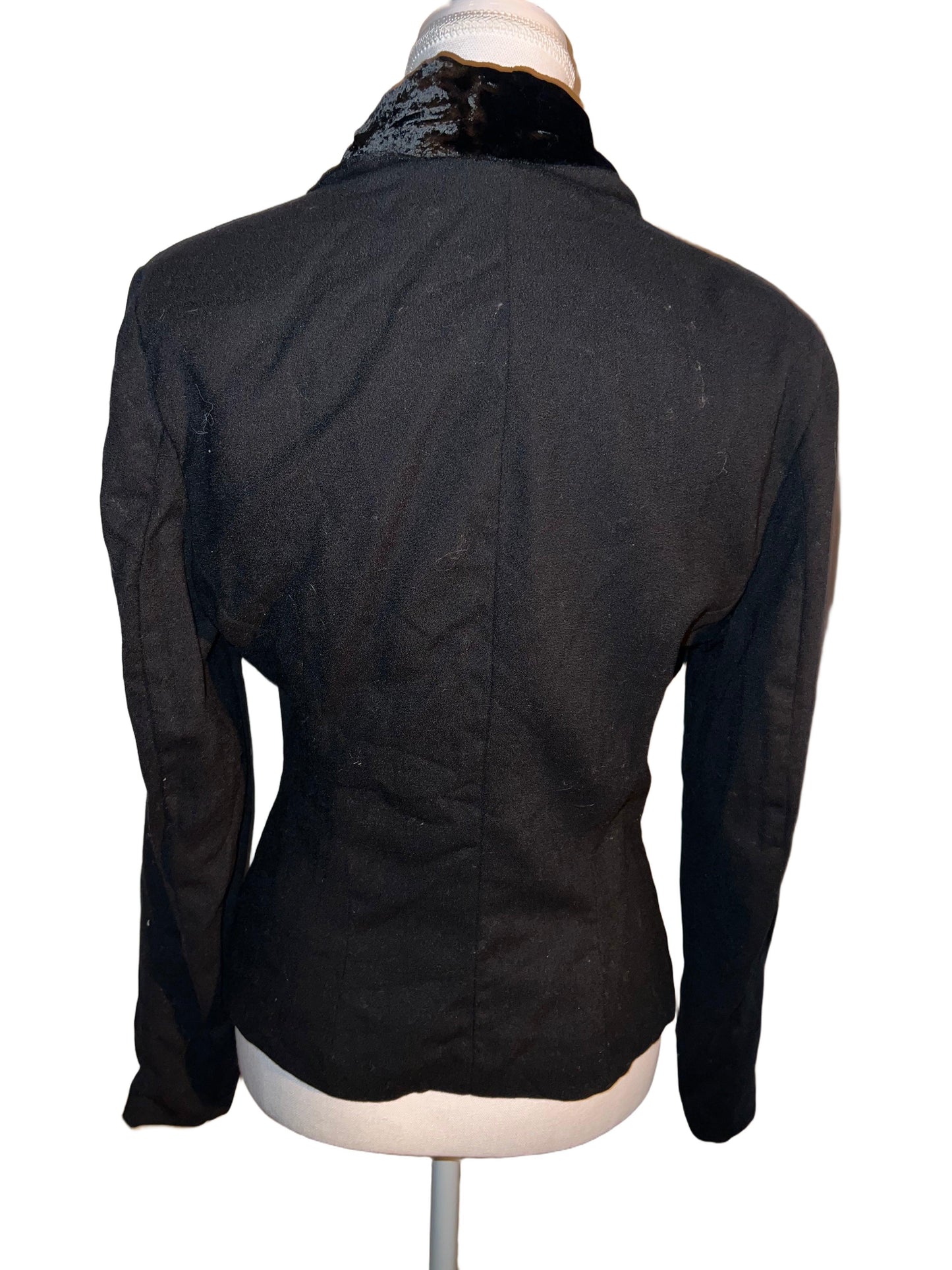 Cropped Blazer with Velvet Details