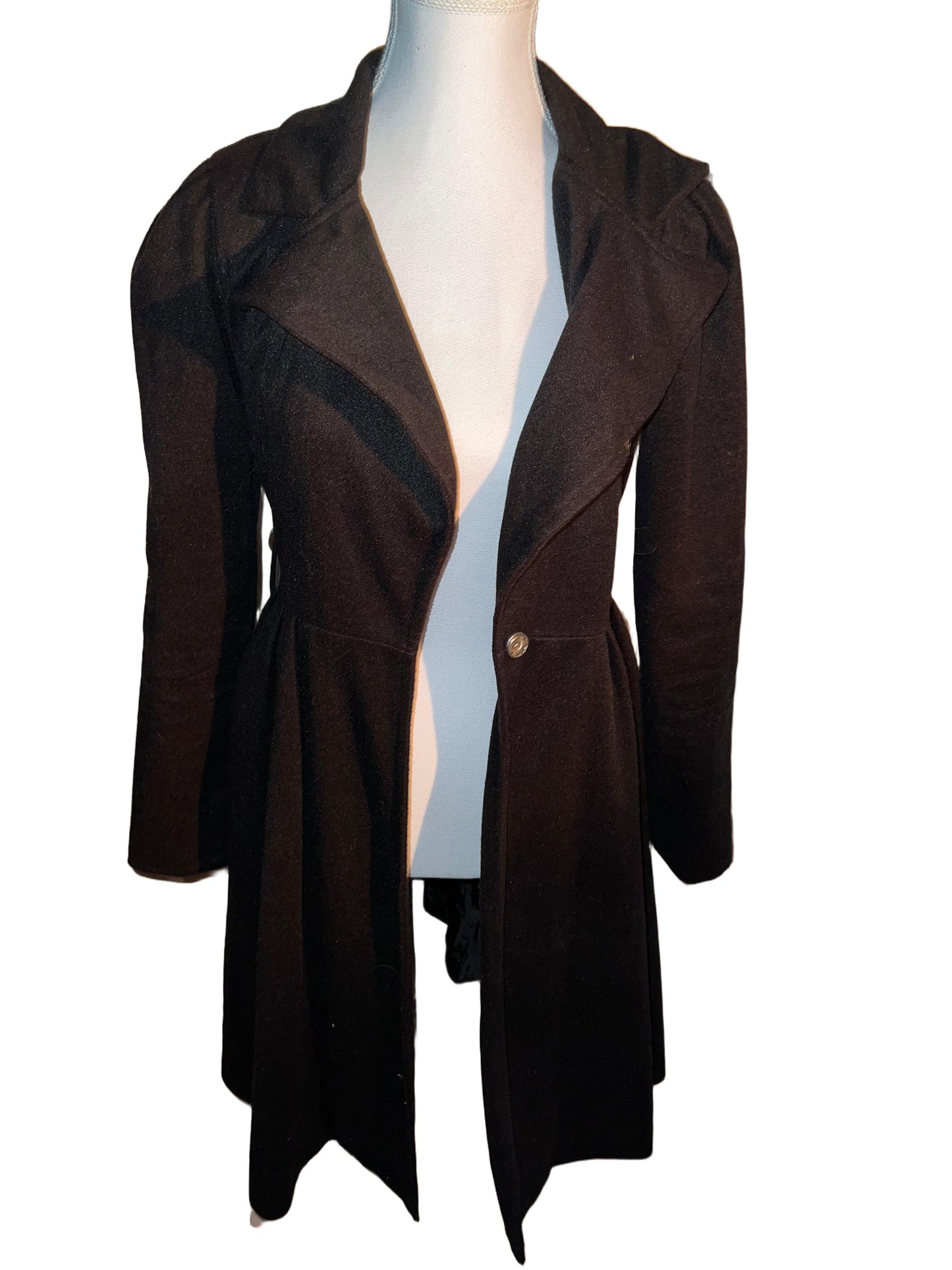 Black Flared Coat