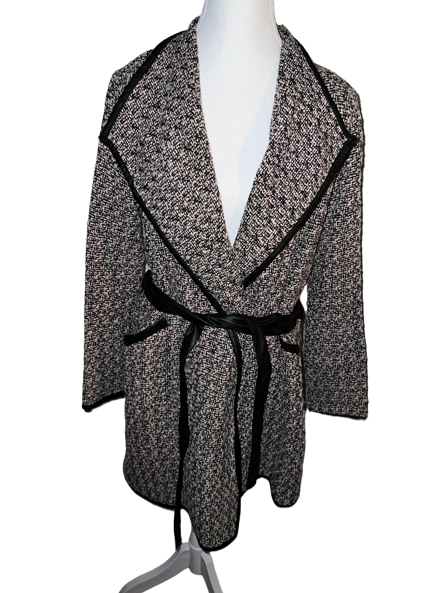 Long Coat with Leather Belt