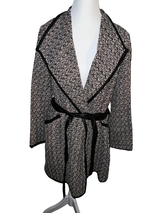 Long Coat with Leather Belt