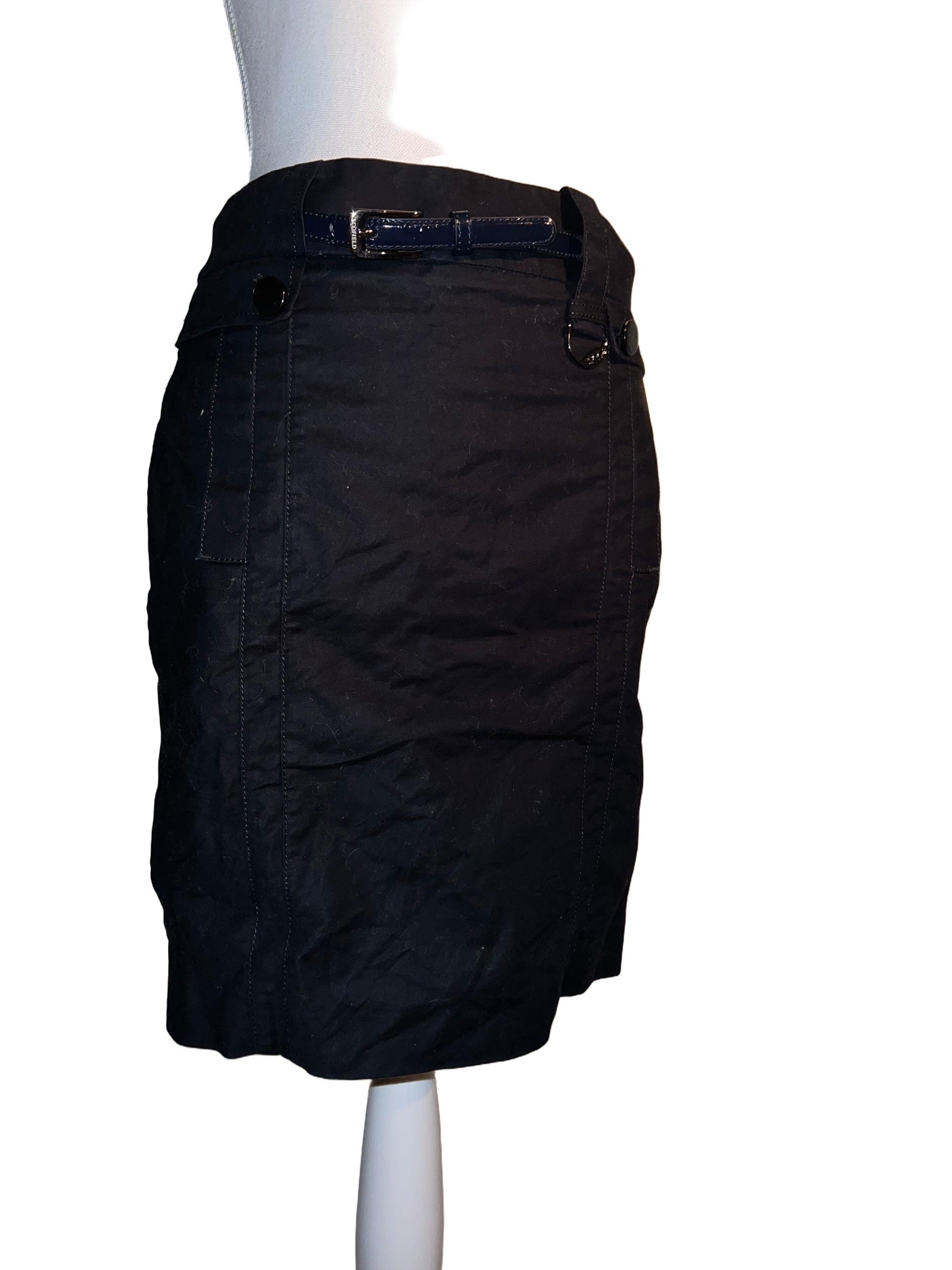 Navy Skirt with Belt