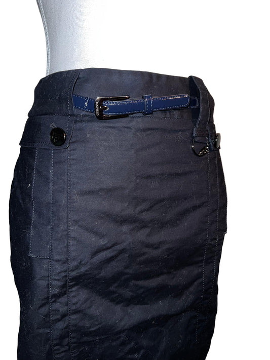 Navy Skirt with Belt