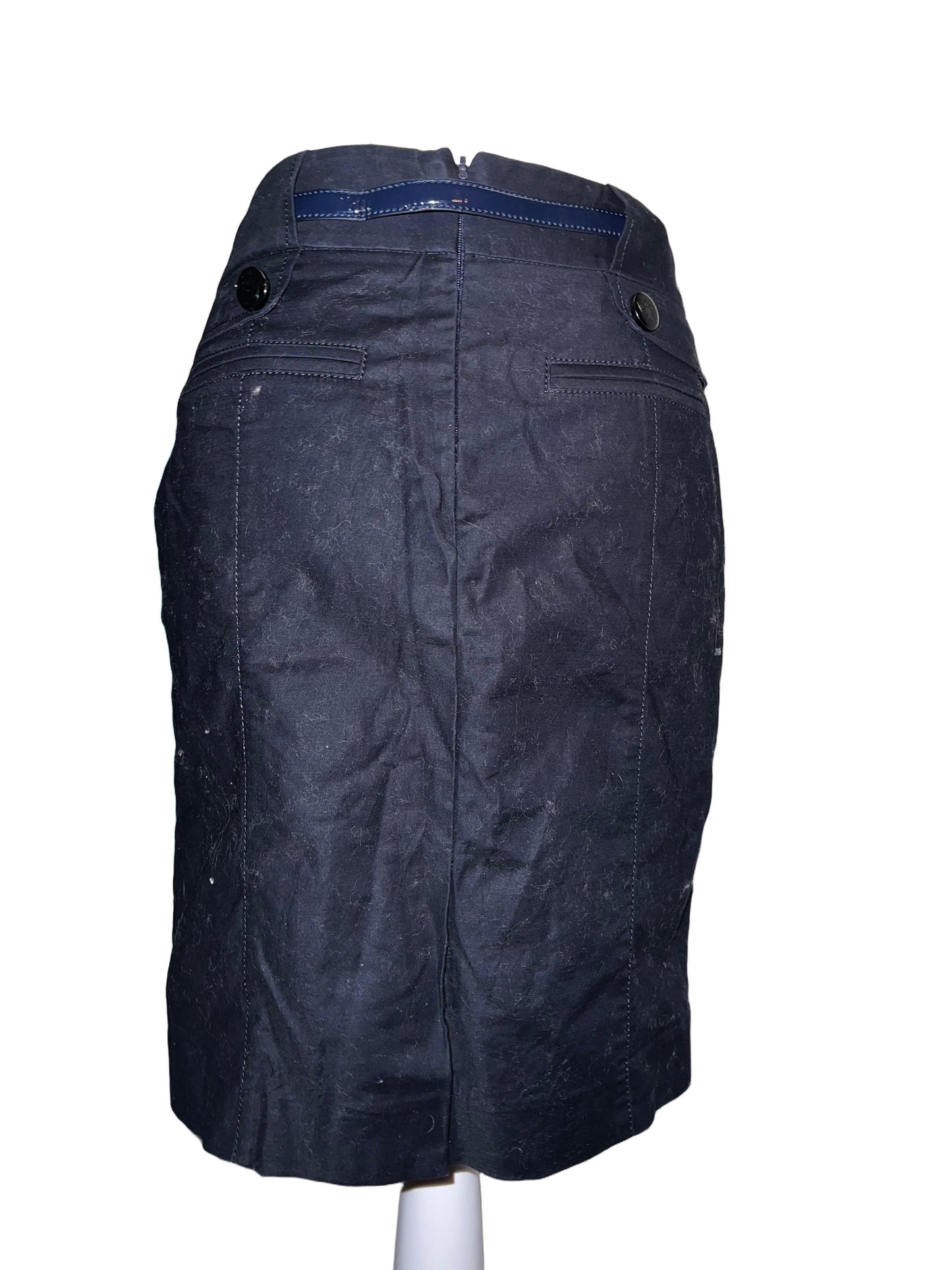 Navy Skirt with Belt