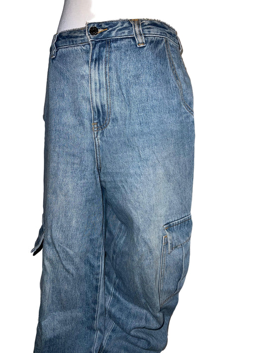 Light Wash Cargo Jeans