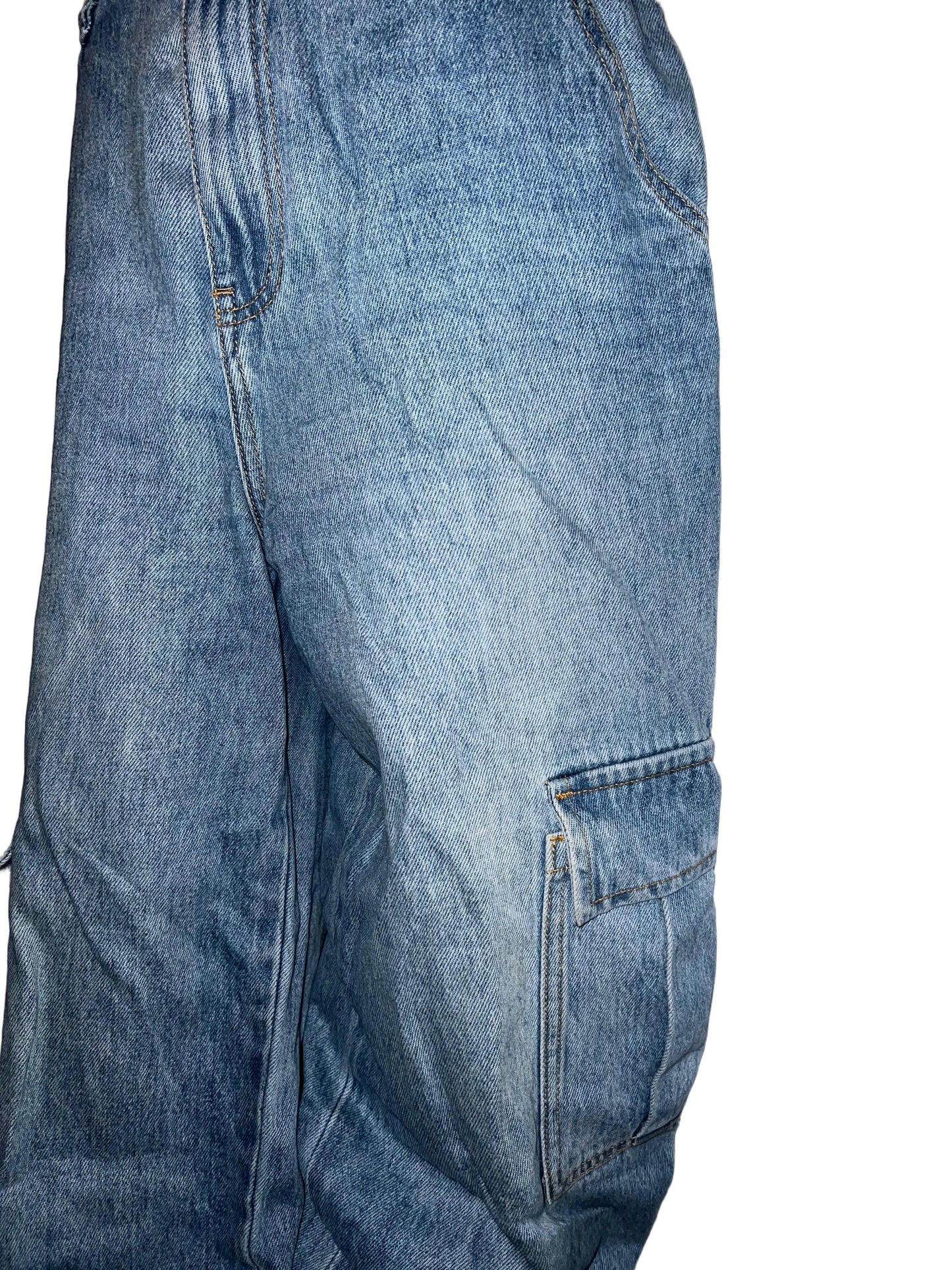 Light Wash Cargo Jeans
