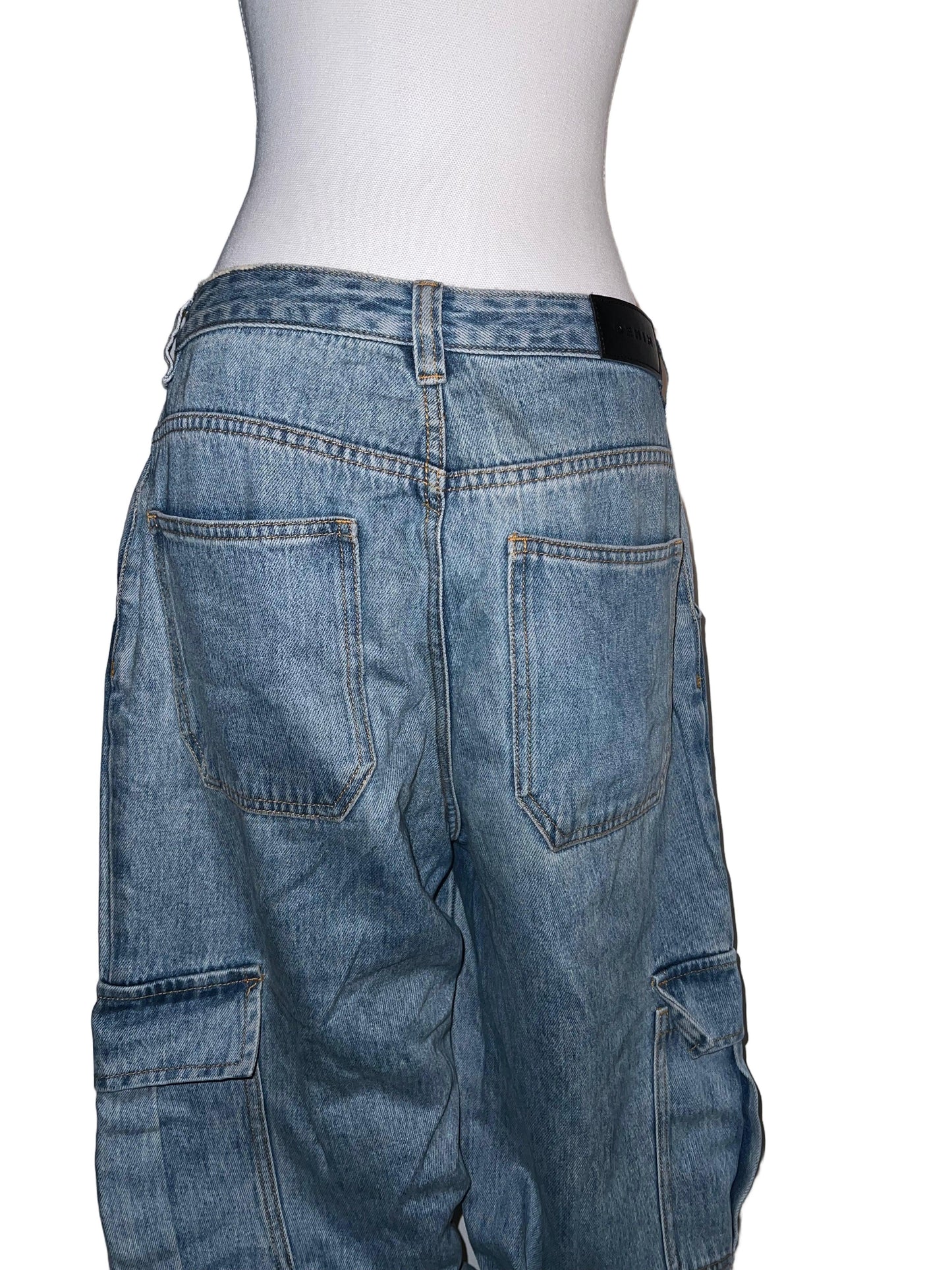 Light Wash Cargo Jeans