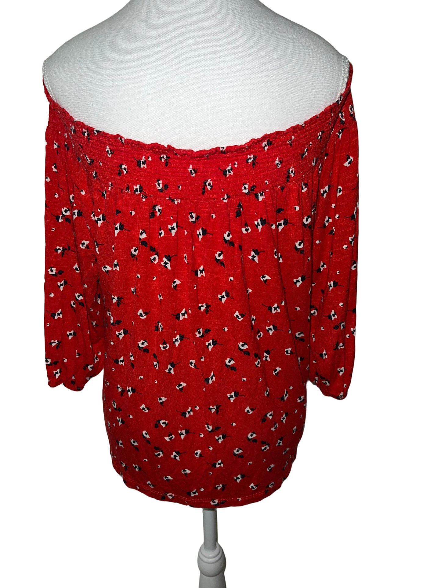 Red Off-shoulder Top