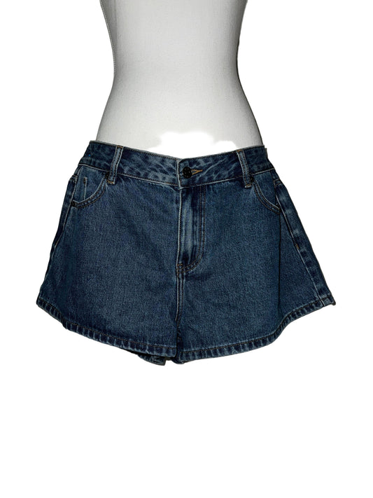 Mid Wash Denim Shorts