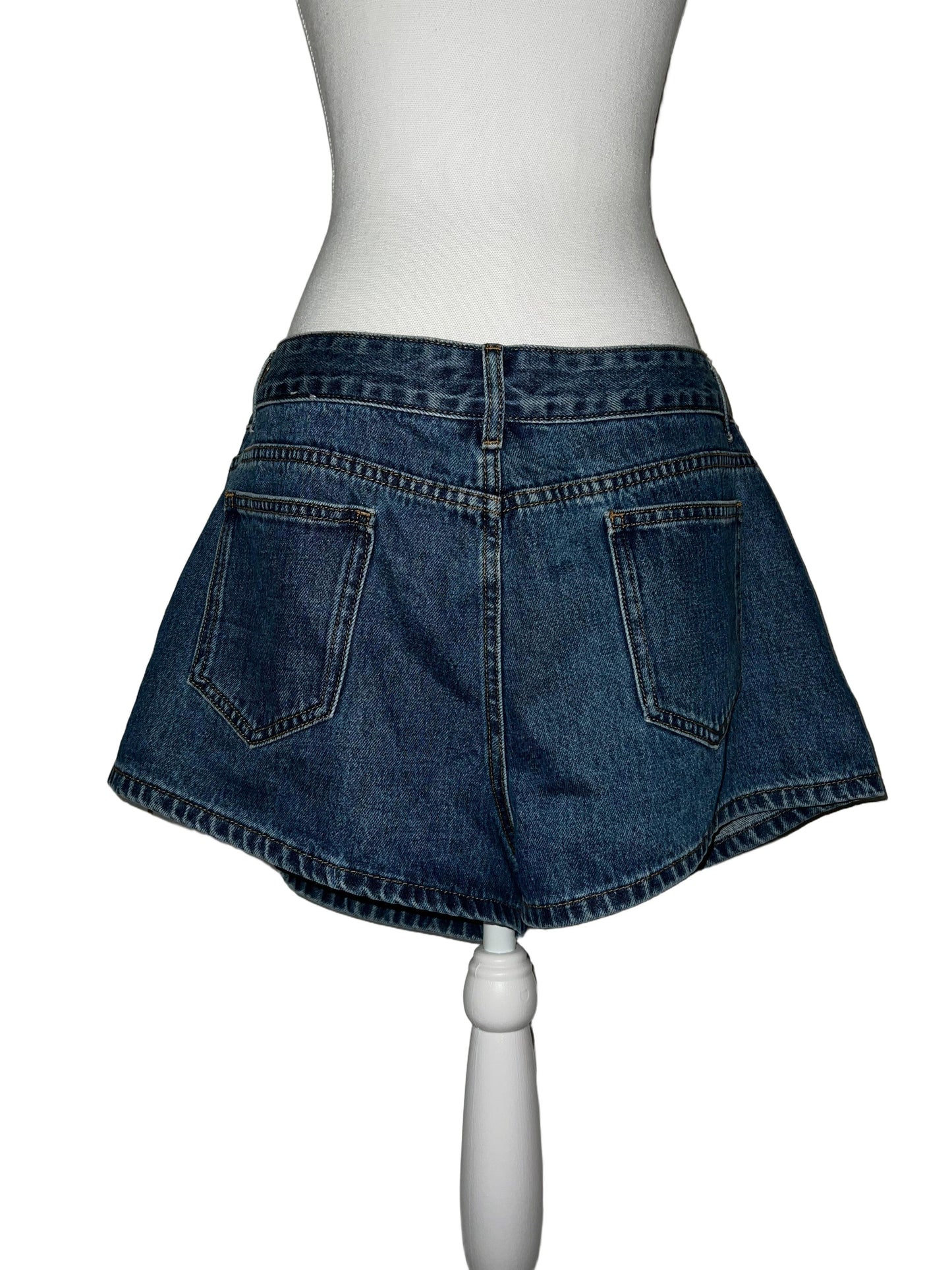 Mid Wash Denim Shorts