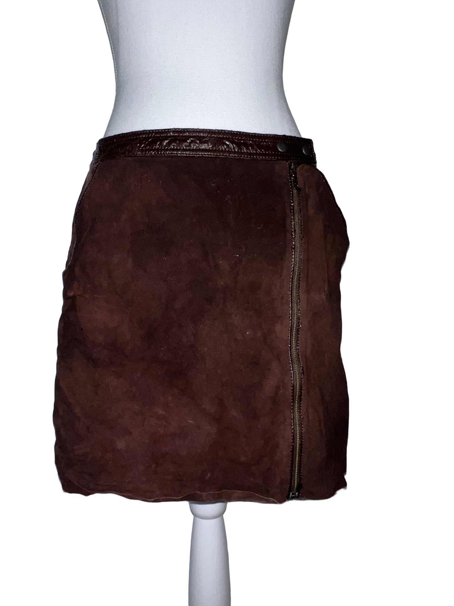 Brown Leather Skirt