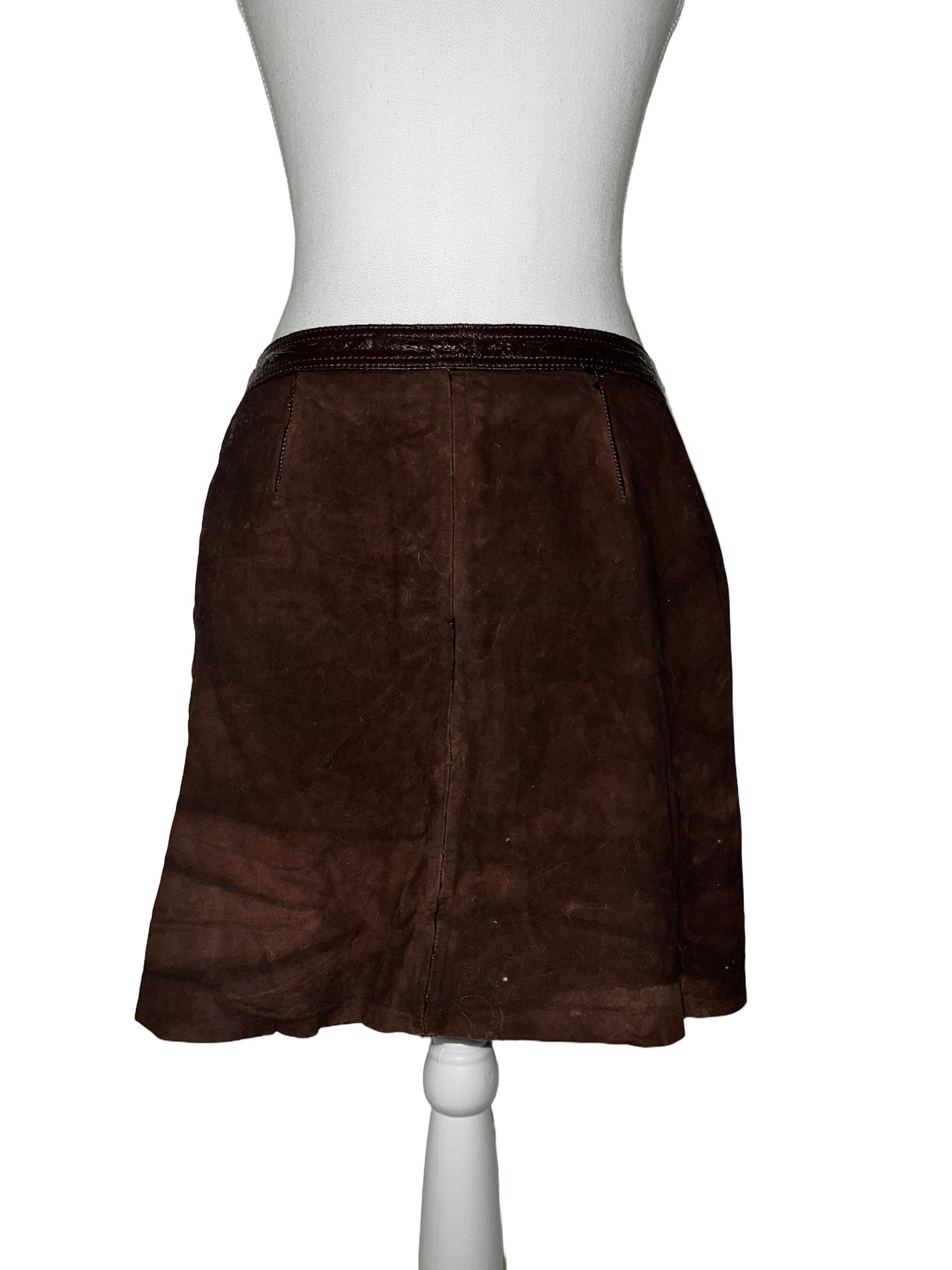 Brown Leather Skirt