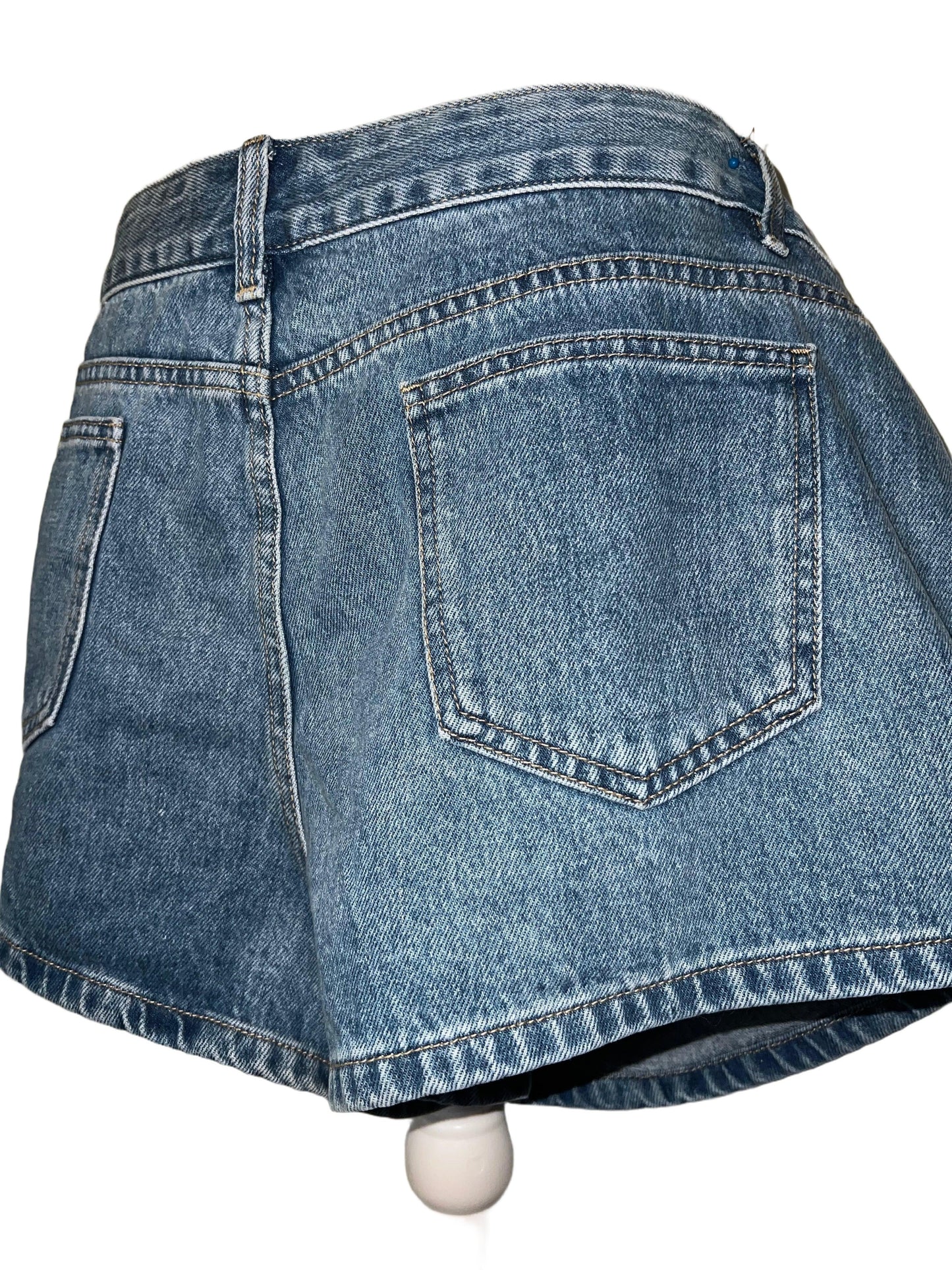 Mid Wash Basic Shorts